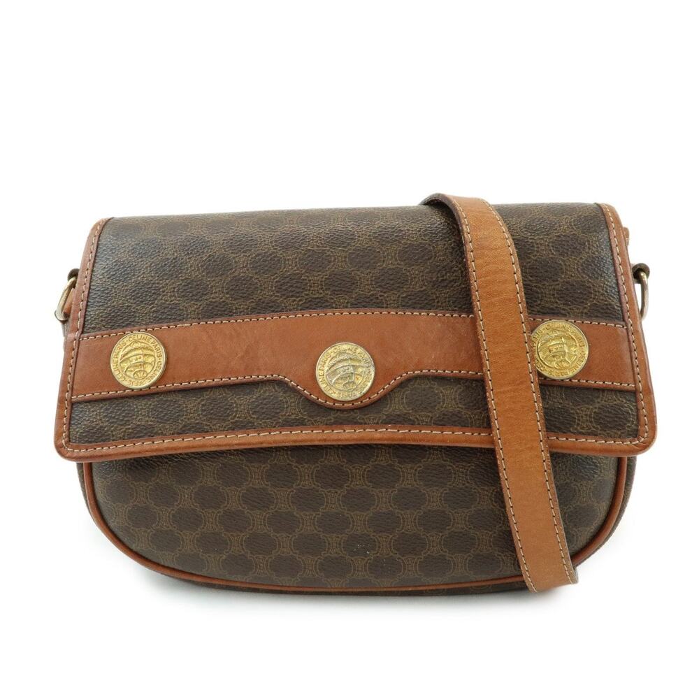 Celine Macadam Triomphe Crossbody Bag Brown